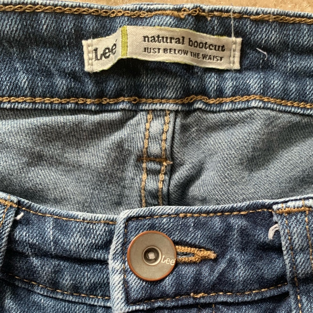 Lee Mid Rise Bootcut Dark Wash Jeans - Picture 6 of 11